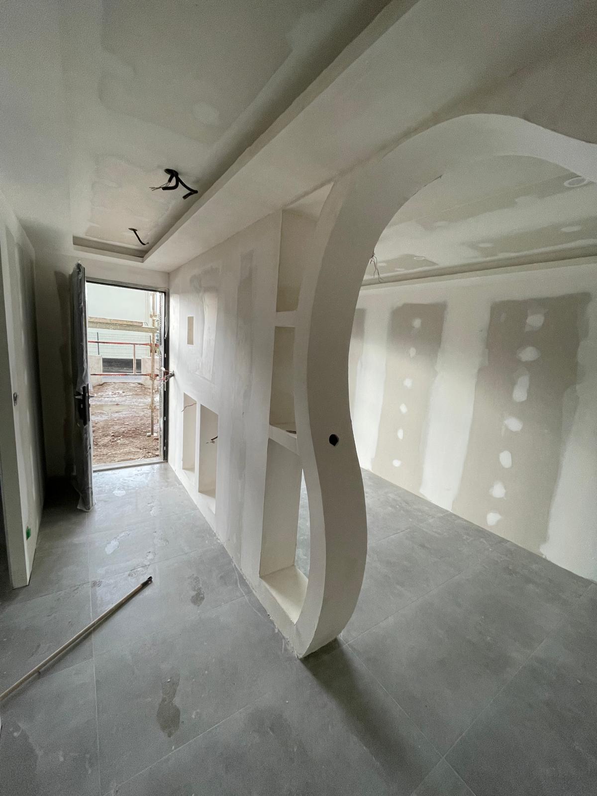 Avant travaux cloison courbe